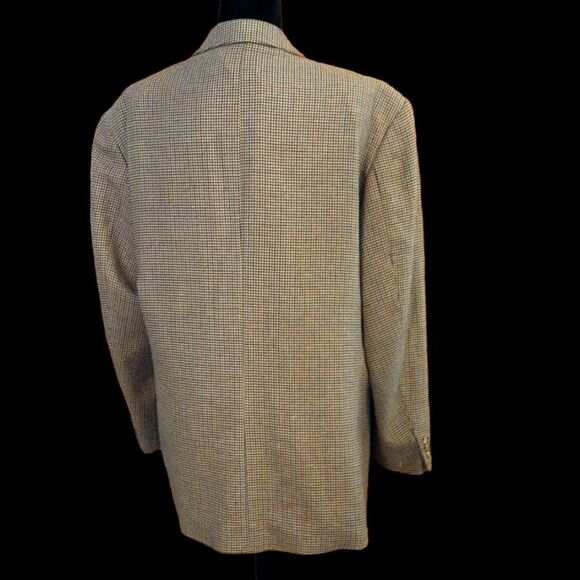 MARK ALEXANDER Jacket Silk/Wool Subtle Checks Taupe Men's size 44 Regular‎ - Picture 11 of 12
